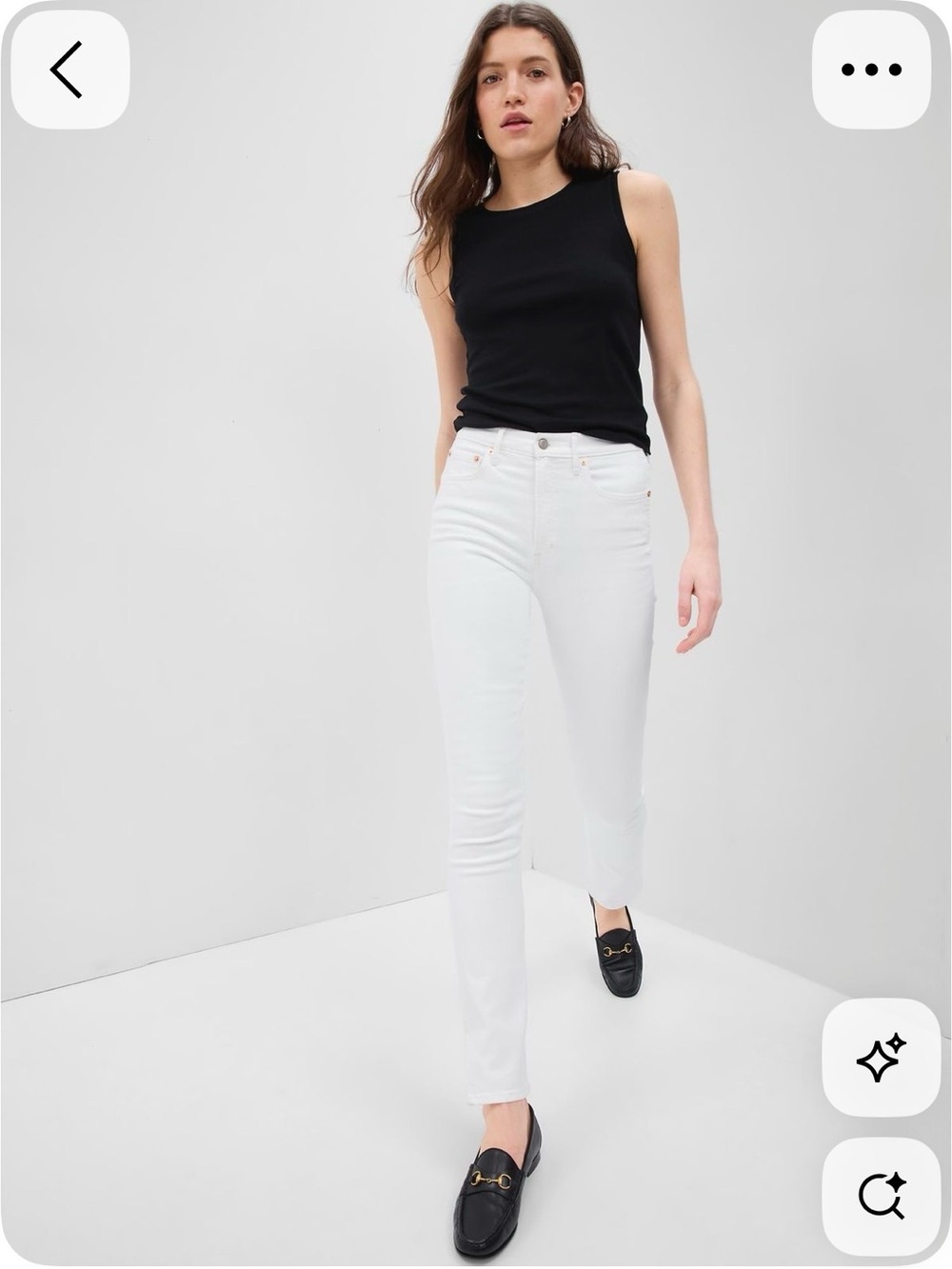NWT GAP Women’s Vintage Slim High Rise Ankle Length White Jeans